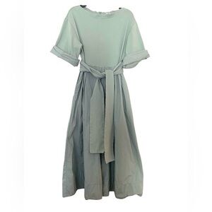 COS Poplin Jumpsuit Belted Wide Leg Grey Small